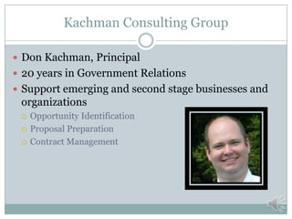 Agenda/Outline
 What are capability statements
 The importance of a capability statement
 How to make a one or two page capability statement
 