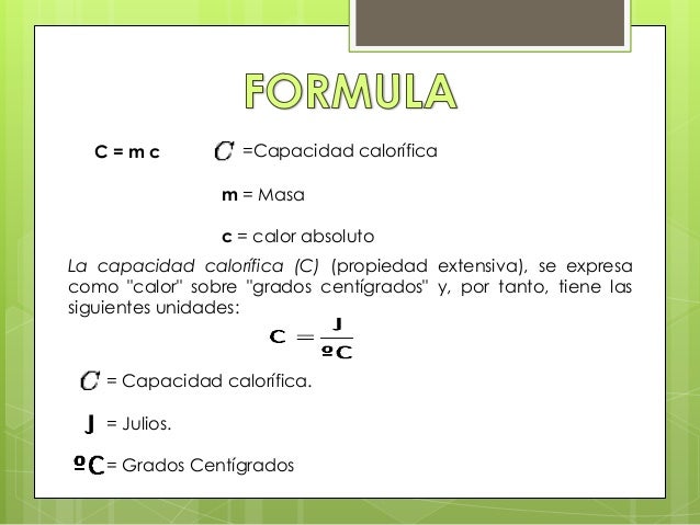 Capacidad calirifica