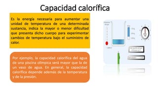 Capacidad calorica y equilibrio termicoo PPT