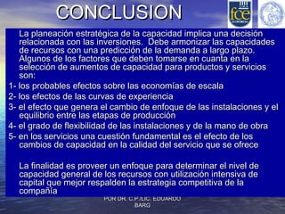 Capacidad de la planta