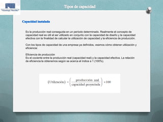 Capacidad de planta | PDF