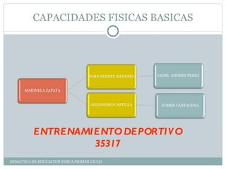 CAPACIDADES FISICAS BASICAS DIDACTICA DE EDUCACION FISICA PRIMER CICLO ENTRENAMIENTO DEPORTIVO 35317 