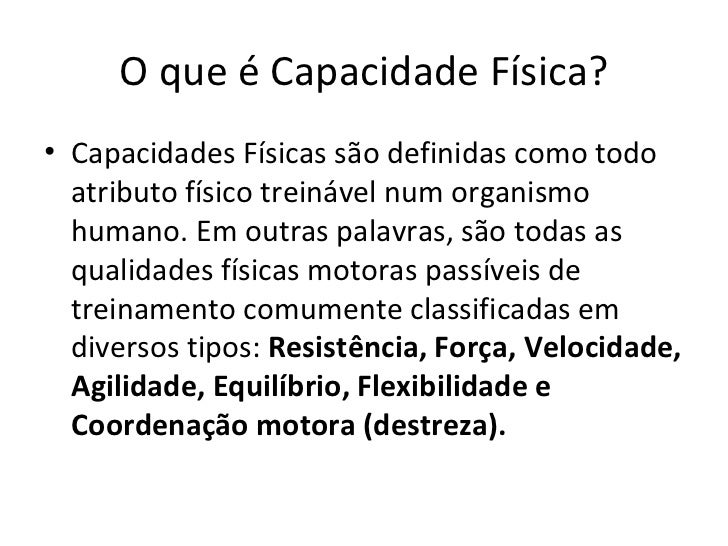 Capacidades físicas 6º ano