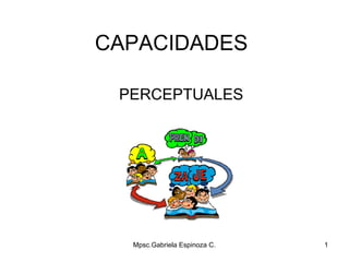Mpsc.Gabriela Espinoza C. 1
CAPACIDADES
PERCEPTUALES
 