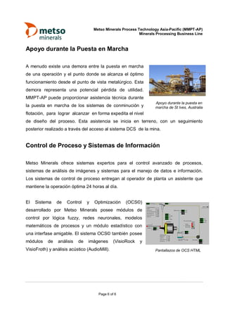 Capacidades servicios y productos de metso process technology | PDF