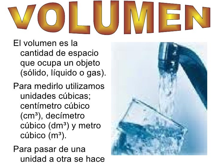 Resultado de imagen de volumen y capacidad