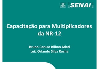 Capacitação para Multiplicadores
da NR-12
Bruno Caruso Bilbao Adad
Luiz Orlando Silva Rocha
 
