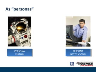 As “personas” PERSONA VIRTUAL PERSONA INSTITUCIONAL 