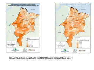 Descrição mais detalhada no Relatório do Diagnóstico, vol. 1
 