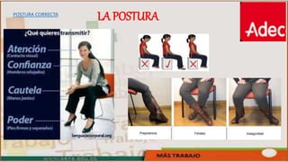 LA POSTURAPOSTURA CORRECTA
 