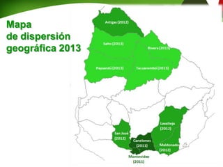 Mapa
de dispersión
geográfica 2013
 
