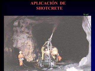 APLICACIÓN DE
SHOTCRETE
 