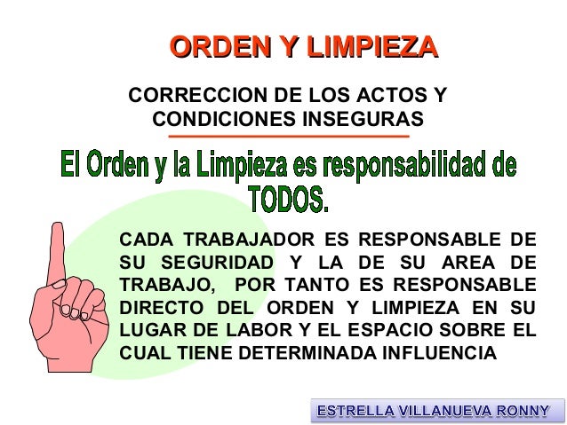 Capacitación orden y limpieza