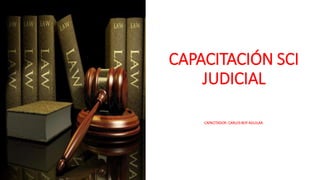 CAPACITACIÓN SCI
JUDICIAL
CAPACITADOR: CARLOS BOY AGUILAR.
 