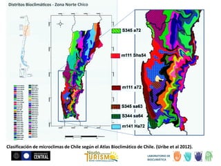 Clasificación de microclimas de Chile según el Atlas Bioclimático de Chile. (Uribe et al 2012).
LABORATORIO DE
BIOCLIMÁTICA

 