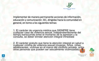 Capacitacion en atencion a victimas de violencia sexual | PDF