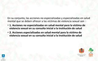Capacitacion en atencion a victimas de violencia sexual | PDF