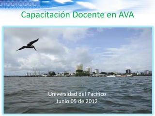 Capacitación Docente en AVA




      Universidad del Pacífico
         Junio 05 de 2012
 