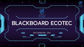 BLACKBOARD ECOTEC
2DO SEMESTRE - 2021
 