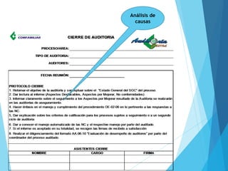 Análisis de
causas
 