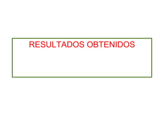 RESULTADOS OBTENIDOS 