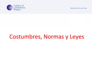 Costumbres, Normas y Leyes 