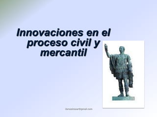 Innovaciones en el proceso civil y mercantil libroselcesar@gmail.com 