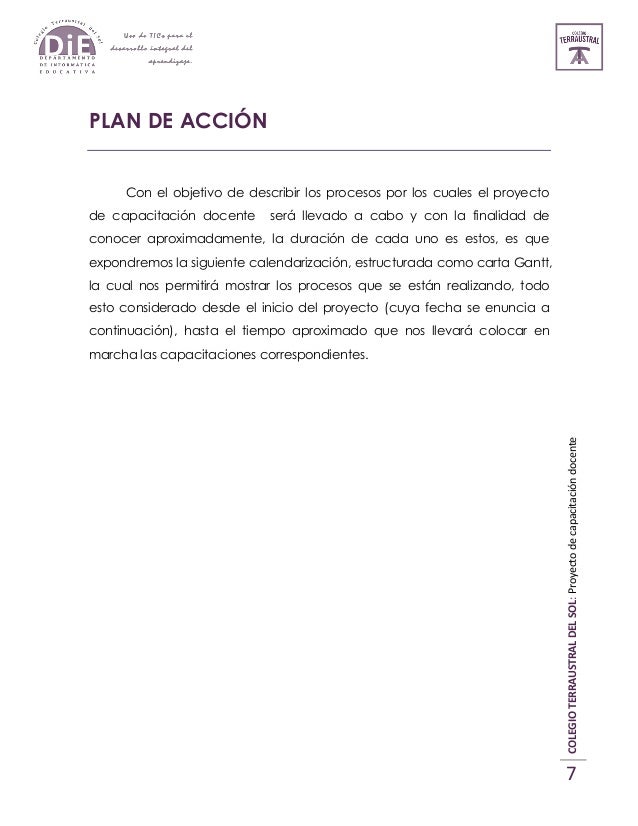 Proyecto Capacitación docente