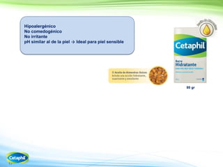 17
80 gr
Hipoalergénico
No comedogénico
No irritante
pH similar al de la piel  Ideal para piel sensible
 