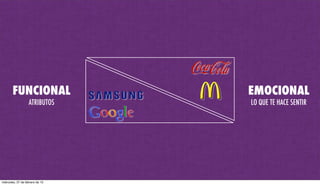 FUNCIONAL EMOCIONAL
LO QUE TE HACE SENTIRATRIBUTOS
miércoles, 27 de febrero de 13
 
