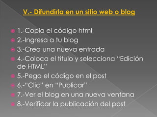 VI- Seleccionar favoritos e invitar amigos/as.A continuación se presenta un manual con los pasos a seguir para la creación de una cuenta en Slideshare, adjuntar, publicar, descargar presentaciones, entre otras aplicaciones.