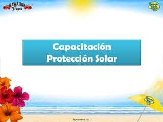 Capacitación
Protección Solar




      Septiembre 2011
 