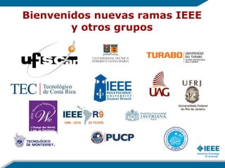 Bienvenidos nuevas ramas IEEE
y otros grupos
 