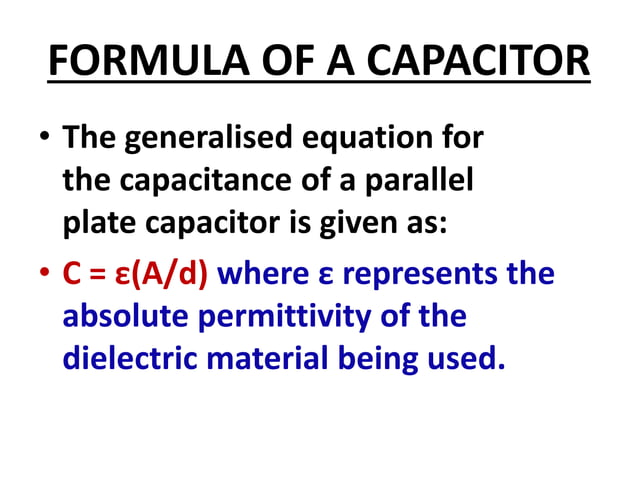CAPACITANCE | PPT
