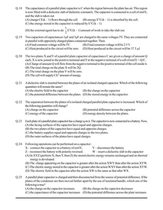 Capacitance jee assignment | PDF