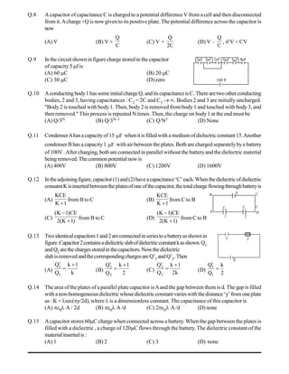 Capacitance jee assignment | PDF