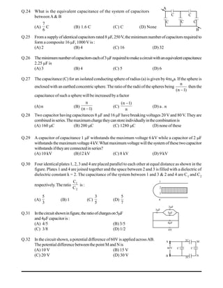 Capacitance jee assignment | PDF