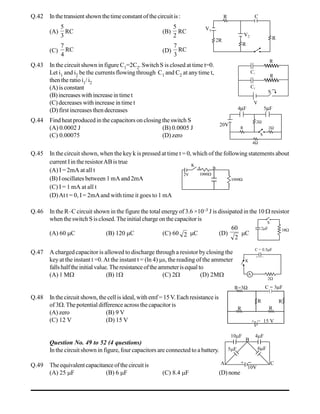 Capacitance jee assignment | PDF