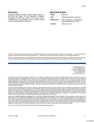 Capacitance Sensing - Layout Guidelines for PSoC CapSense