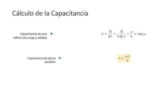 Cálculo de la Capacitancia
 
