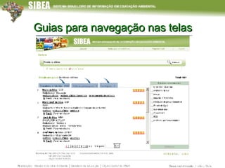 Guias para navegação nas telas 