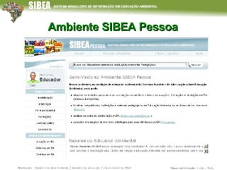 Ambiente SIBEA Pessoa 