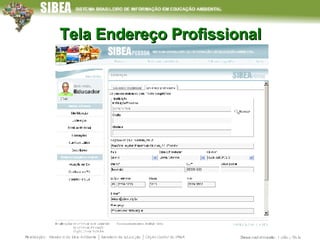 Tela Endereço Profissional 