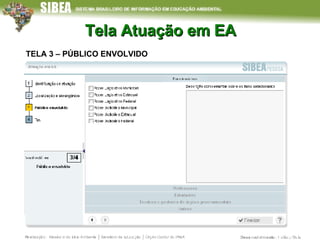 Tela Atuação em EA TELA 3 – PÚBLICO ENVOLVIDO 