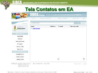 Tela Contatos em EA 
