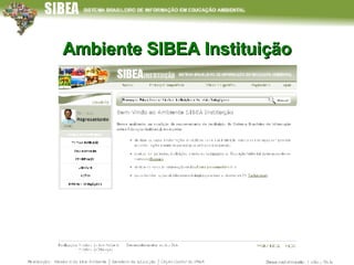 Ambiente SIBEA Instituição 