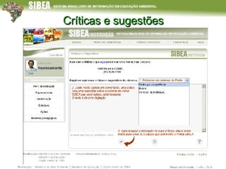 Críticas e sugestões 