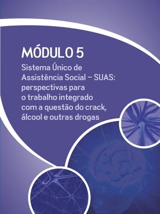MÓDULO 5
Sistema Único de
Assistência Social – SUAS:
perspectivas para
o trabalho integrado
com a questão do crack,
álcool e outras drogas
Miolo_Livro Capacitação Saúde.indd 205Miolo_Livro Capacitação Saúde.indd 205 28/03/2012 12:25:2528/03/2012 12:25:25
 