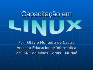 Capacitação em


 Por: Otávio Monteiro de Castro
Analista Educacional/Informática
23º SRE de Minas Gerais - Muriaé
 