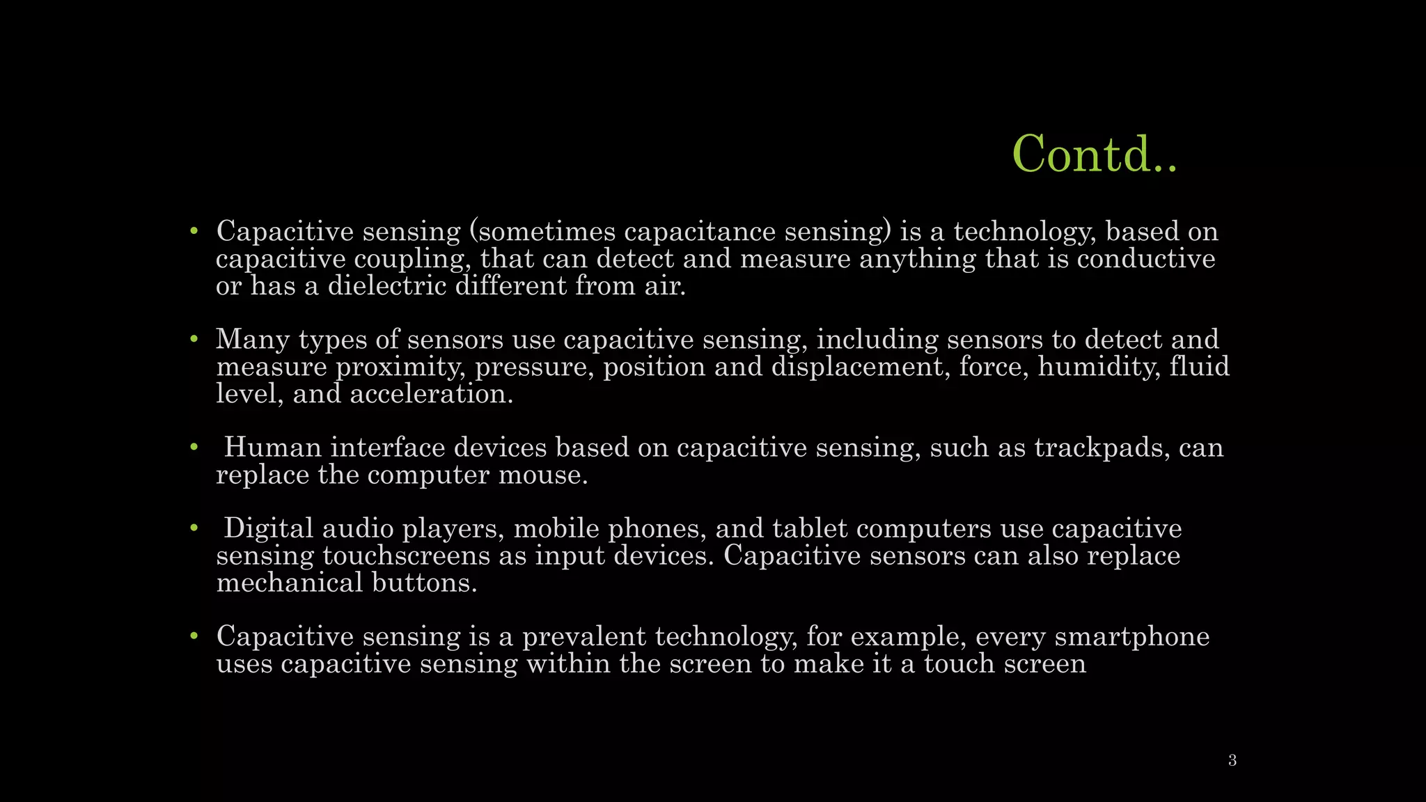 Capacitive sensing technology | PPTX